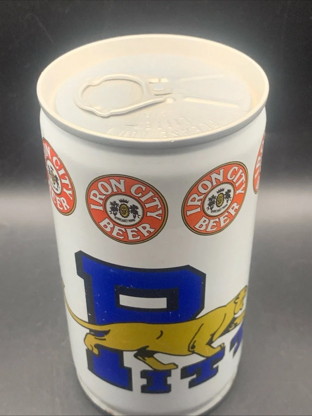 Vintage Beer Can Iron CIty Beer Pitt National Championship Teams Pull Tab Empty